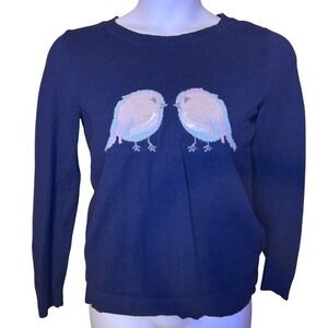Lauren Conrad M Navy Blue Crew Neck Lightweight High Low Lovebird Sweater